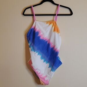 NWT Decree tie dyed one piece swimsuit size Medium